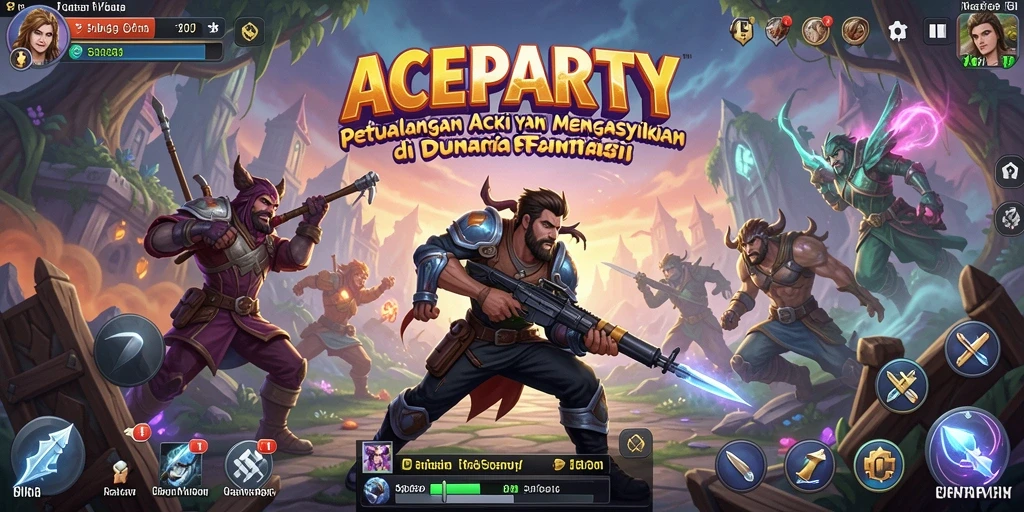 Tampilan pertarungan dinamis dalam ACEPARTY yang mengesankan.