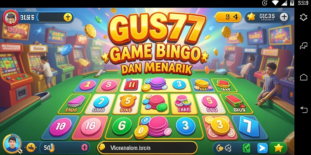 Tangkapan layar GUS77 menampilkan gameplay seru Bingo yang interaktif.
