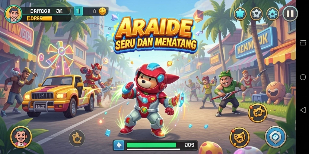 Tampilan seru gameplay arcade IDR89 dengan grafis menawan.