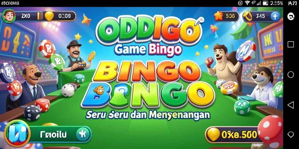 Screenshot ODDIGO menampilkan gameplay Bingo yang seru dan interaktif.