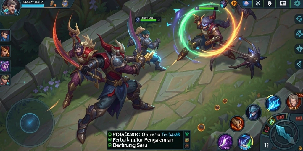 Tampilan gameplay RAJACAIR yang penuh aksi dan strategi MOBA.