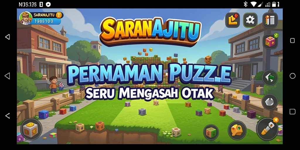 Gameplay SARANAJITU yang menantang dengan berbagai puzzle menarik.