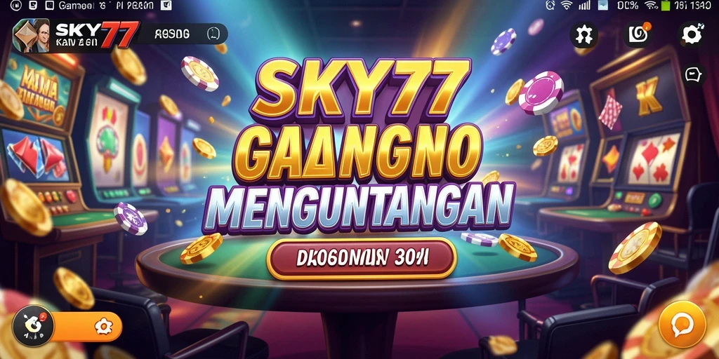 Tampilan gameplay menarik dari SKY77 dengan suasana Kasino yang mendebarkan.